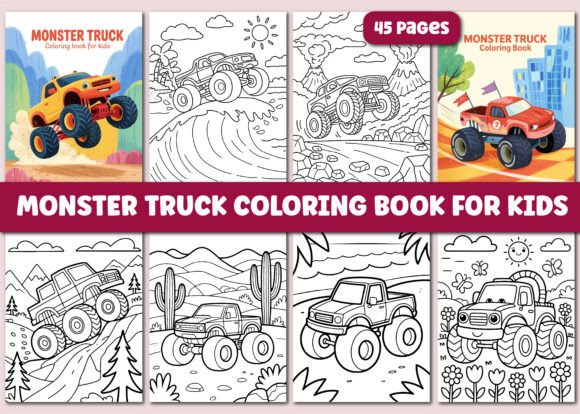 Download MONSTER TRUCK COLORING BOOK for KIDS - Coloring book Collection