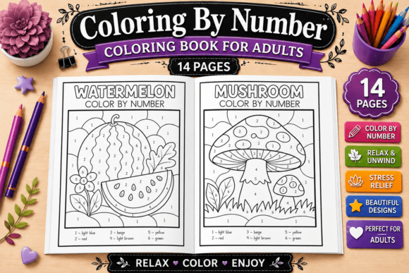 Download Color by Number Coloring Book for Adults - Coloring book Collection