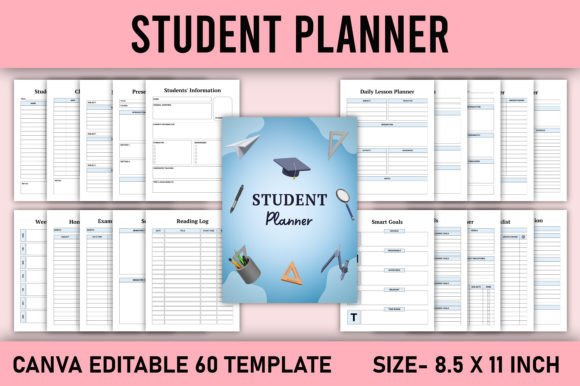 Download Student Planner Canva Template - Student planner Collection