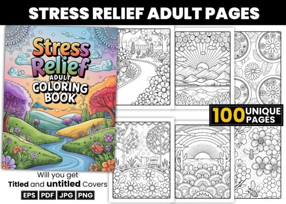 Download Stress Relief Adult Coloring Books - Coloring book Collection