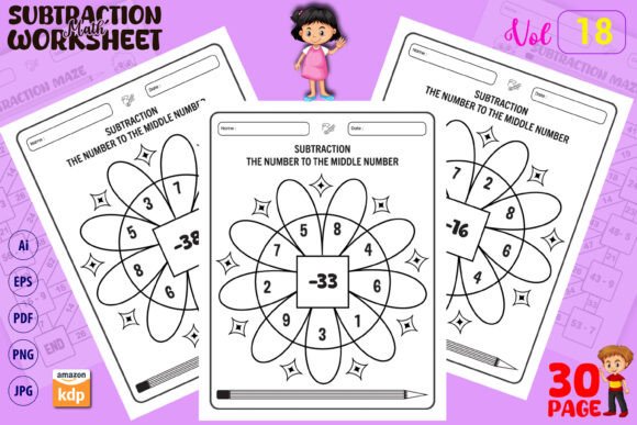 Download 30 Days Challenge Subtraction Math Pages - 30 days challenge Collection