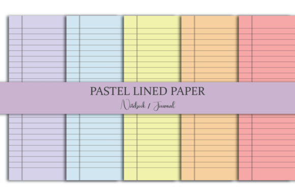 Download Pastel Lined Notebook/Journal Paper - Lined notebook Collection