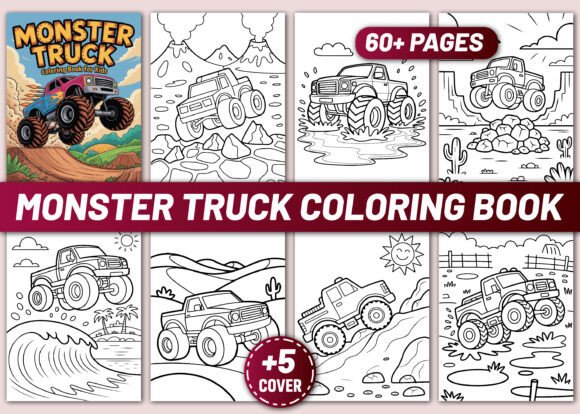 Download MONSTER TRUCK COLORING BOOK for KIDS - Coloring book Collection
