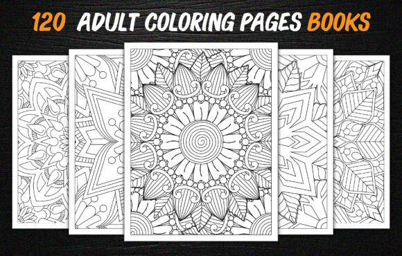 Download 120 Adult Mandalas Coloring Books Bundle - Coloring book Collection
