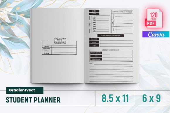 Download (KDP) Student Planner Canva - Student planner Collection