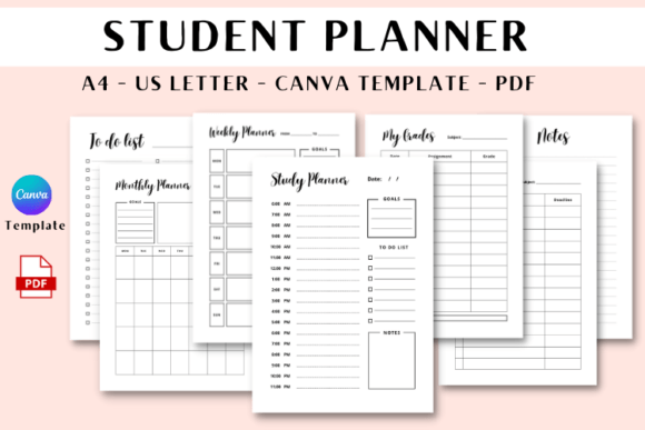 Download Student Planner Canva Template &amp; PDF - Student planner Collection