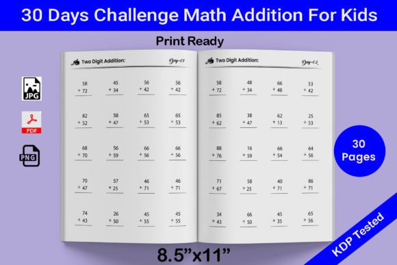 Download 30 Days Challenge  Math Worksheets - 30 days challenge Collection