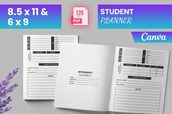 Download Student Planner Canva (KDP) - Student planner Collection