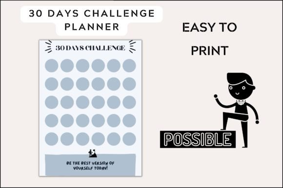 Download 30 Days Challenge Planner Printable - 30 days challenge Collection