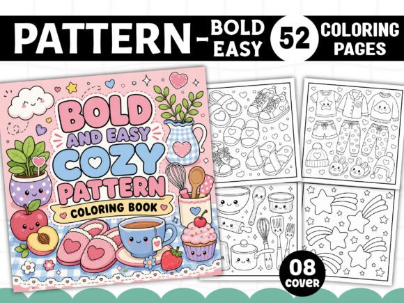 Download Bold Easy Pattern Coloring Book Pages - Coloring book Collection