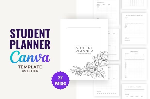 Download Student Planner | Canva Template - Student planner Collection