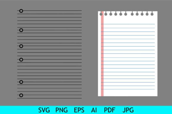 Download Simple Lined Notebook Paper Template - Lined notebook Collection
